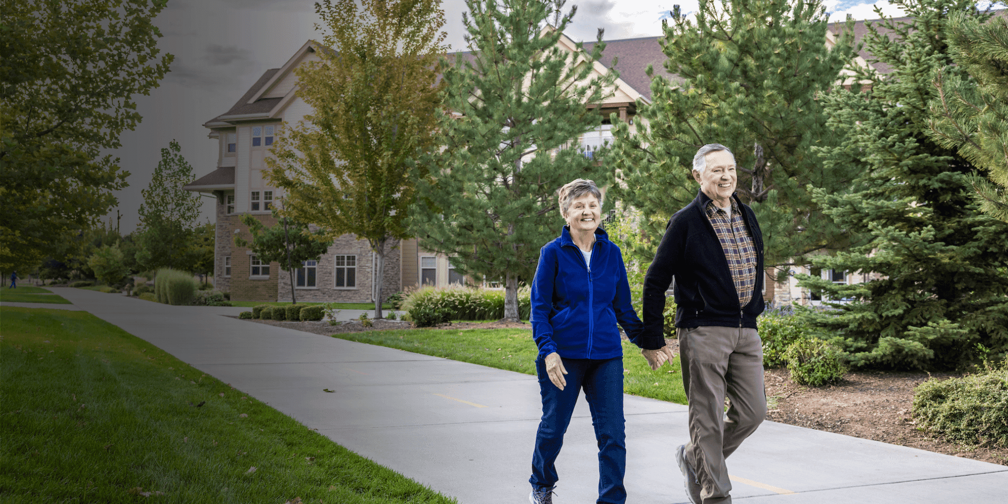 Couple walking holding hands