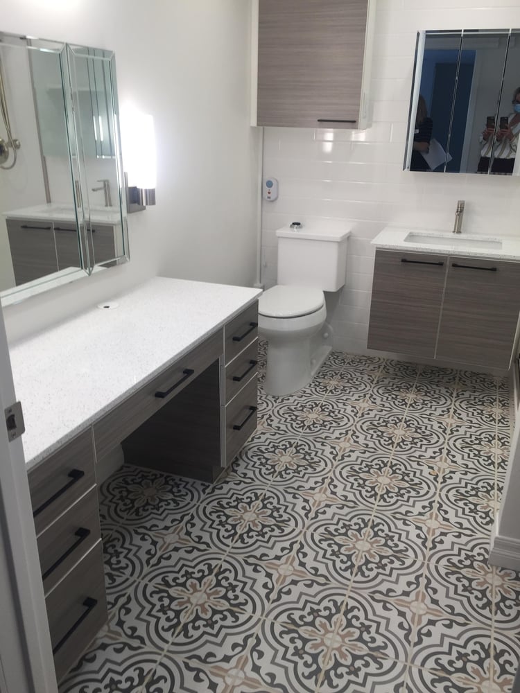 Bathroom with vanity table
