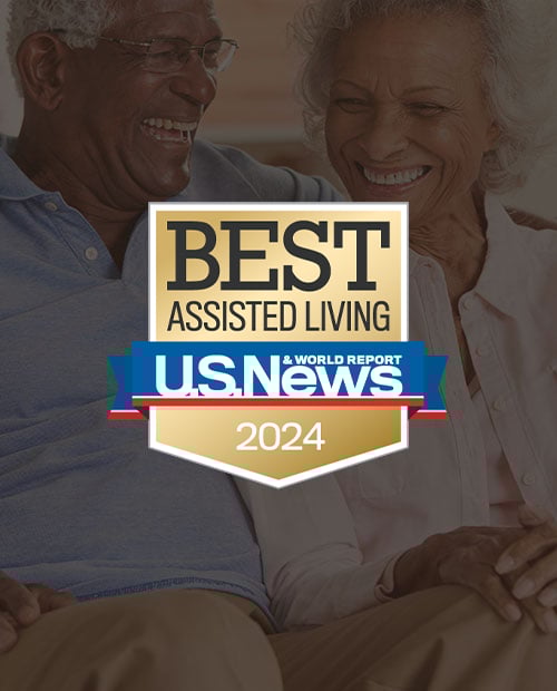 U.S. News & World Report badge for Best Assisted Living 2024