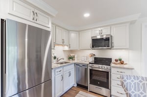 nice kitchen with stainless steel appliances
