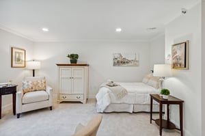 Bed and cabinet