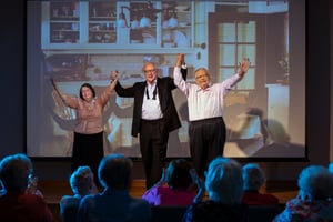 3 residents on stage performing