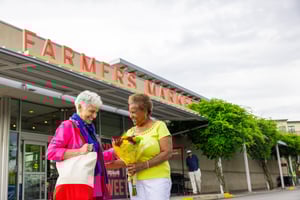 two women at farmers market