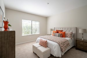 Bedroom inside The Terraces of Phoenix apartment
