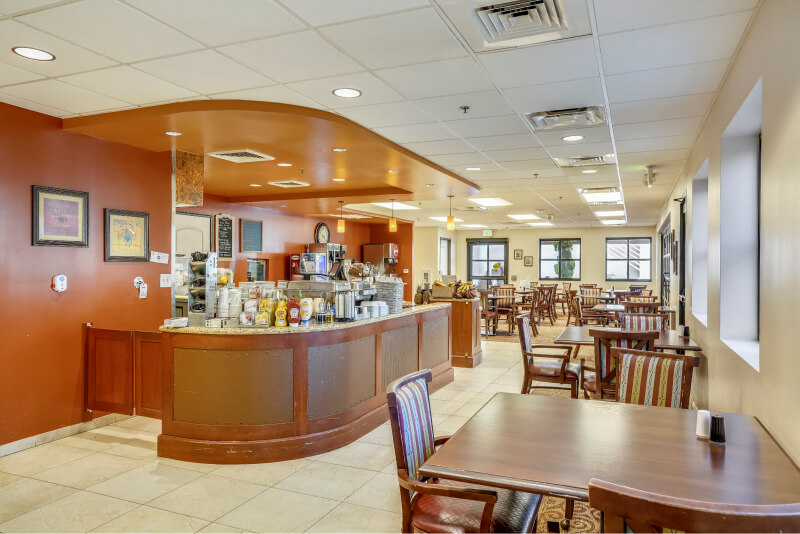 Bistro take away counter and dining tables