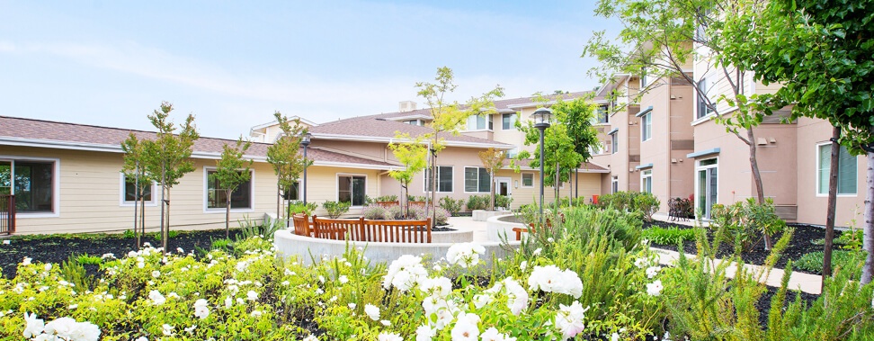 Valley Vista garden and housing