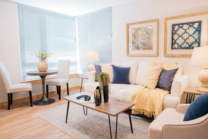 Spacious one-bedroom apartments