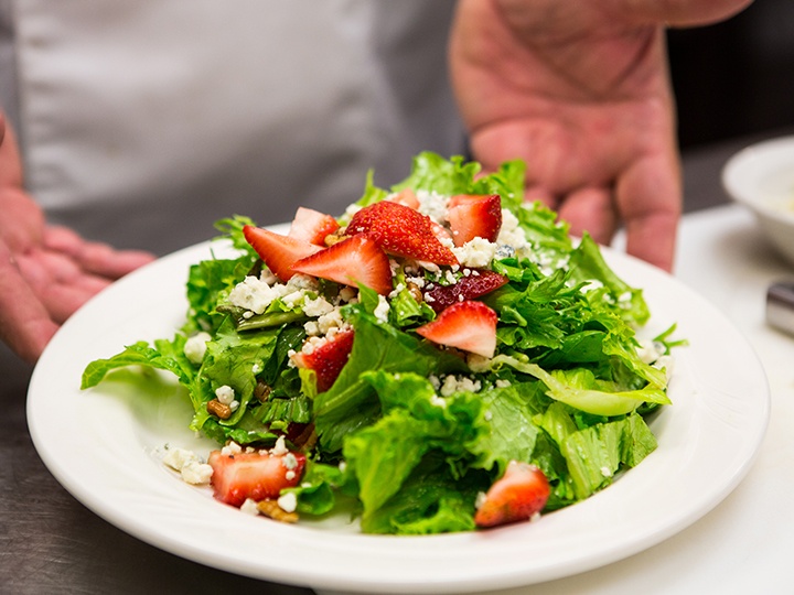 image of a salad with strawberries