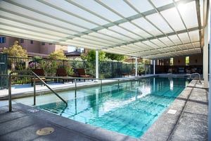 Covered pool at Las Ventanas at Summerlin