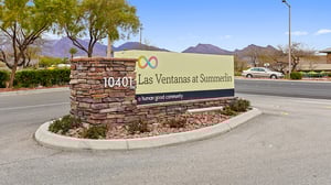 Las Ventanas at Summerlin sign at the entrance to the community