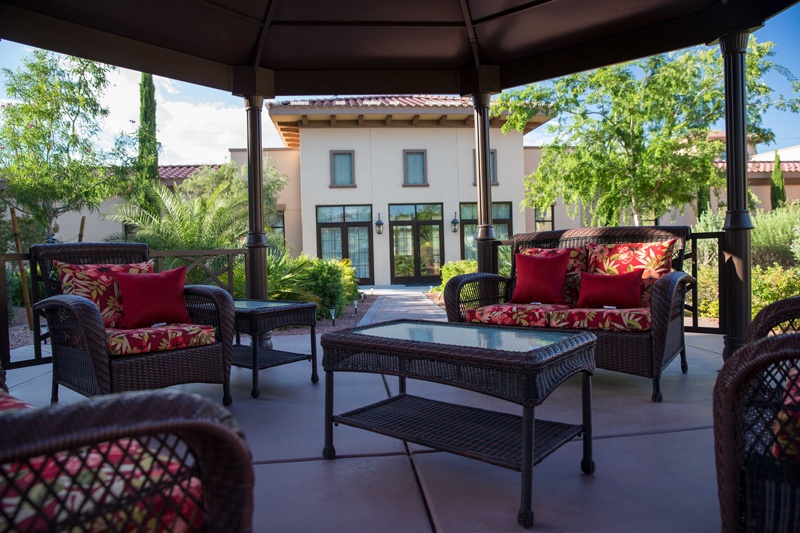 Outside patio at Las Ventanas