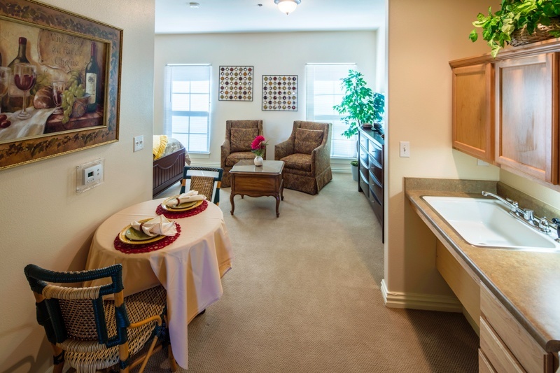 Assisted living room at Las Ventanas