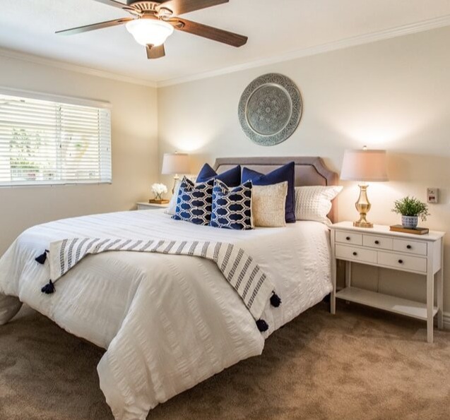Bedroom with king sized bed