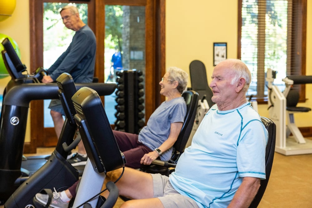 People working out in a gym
