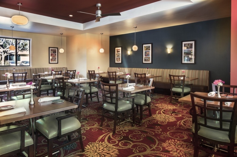  dining room with partially visible salad bar