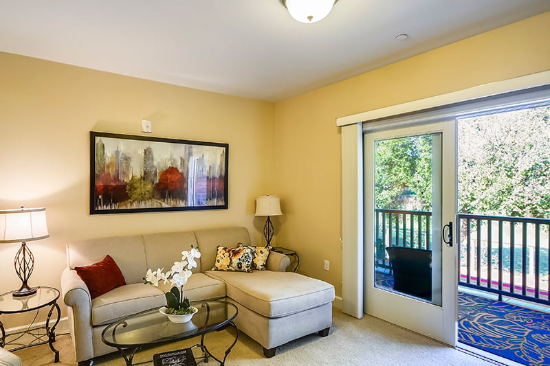Kingswood Living Room at The Terraces at Los Altos senior living community