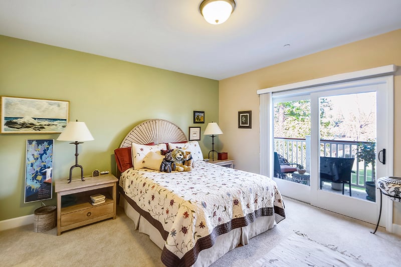Meadow bedroom at senior living community The Terraces at Los Altos