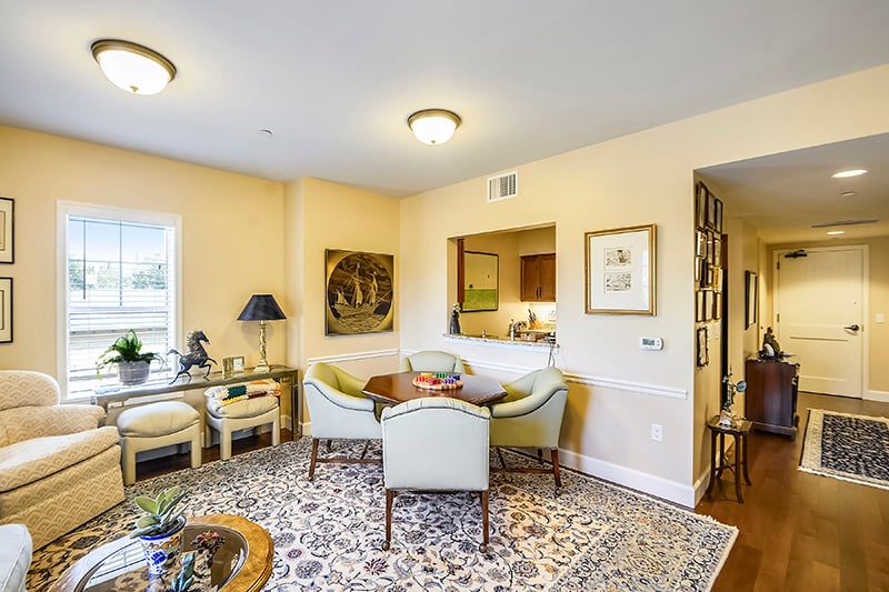 Meadow dining nook in a residence at senior living community The Terraces at Los Altos
