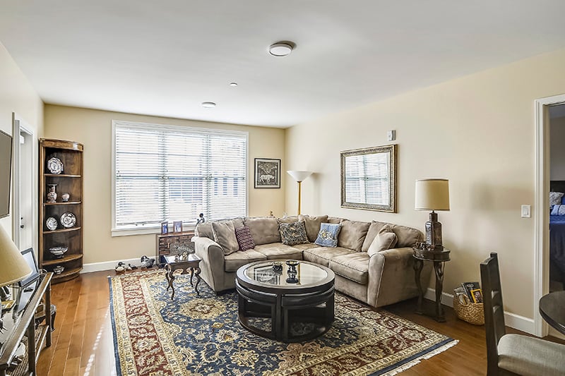 Portola living room at senior living community The Terraces at Los Altos