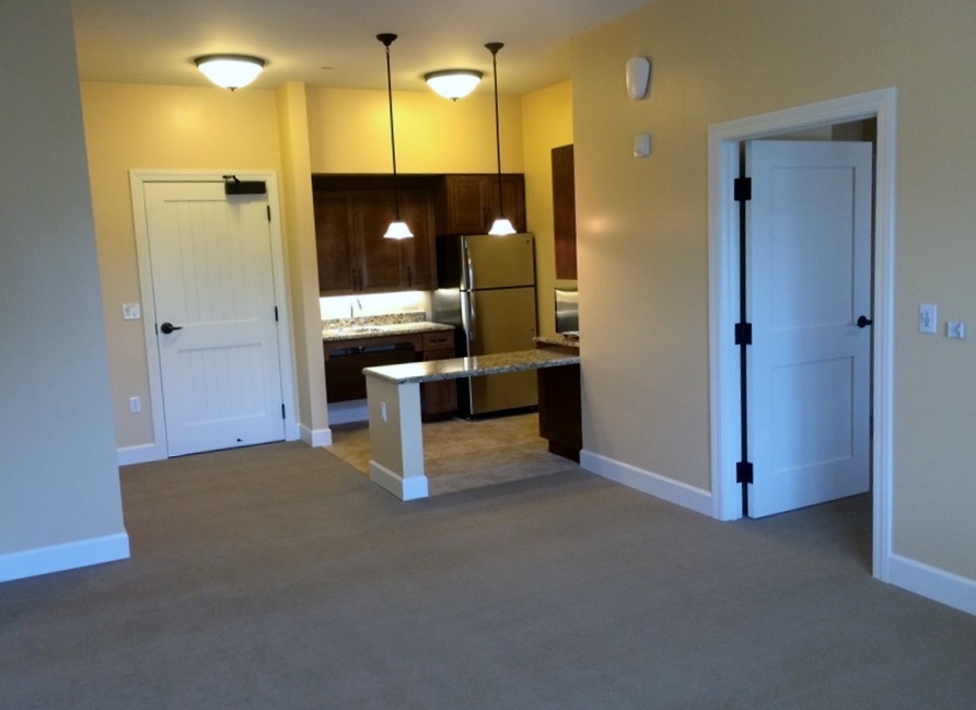 Kitchenette inside an apartment at senior living community The Terraces at Los Altos