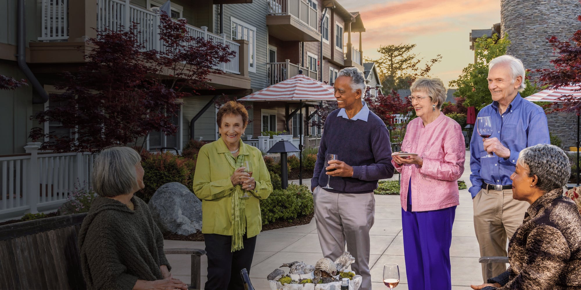 Wine party at The Terraces at Los Altos
