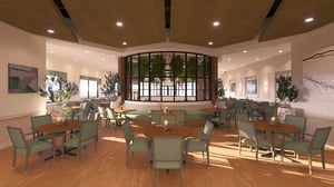 The Mansion at Rosemont - Dining Room Rendering - 2026