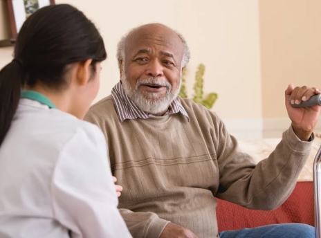 Man talking to a doctor