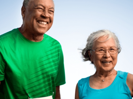 Woman and man standing next to each other