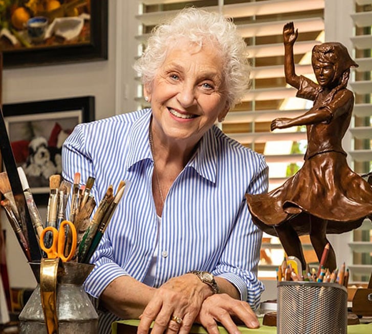 Arminee in her studio