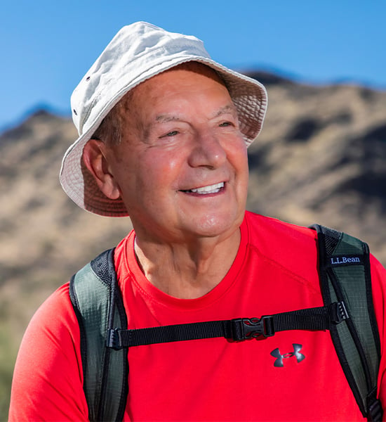 Bob outside enjoying a hike