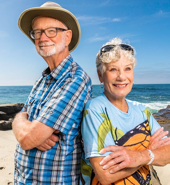 Carol and Ken on the beach