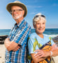 Carol and Ken on the beach