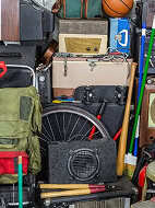 Someone's belongings packed together