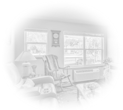 Living room of an apartment at a HumanGood Life Plan Community