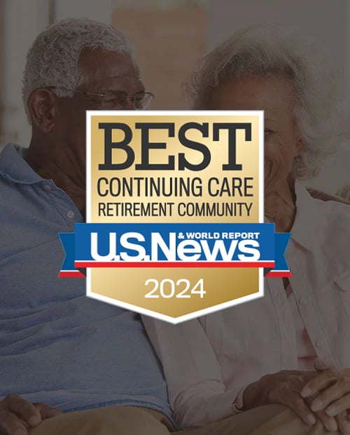 Best Continuing Care Retirement Community badge from U.S. News & World Report, 2023-2024