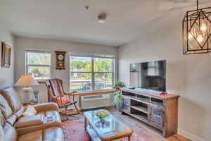 Interior of a living room in an apartment at The Terraces at Summitview