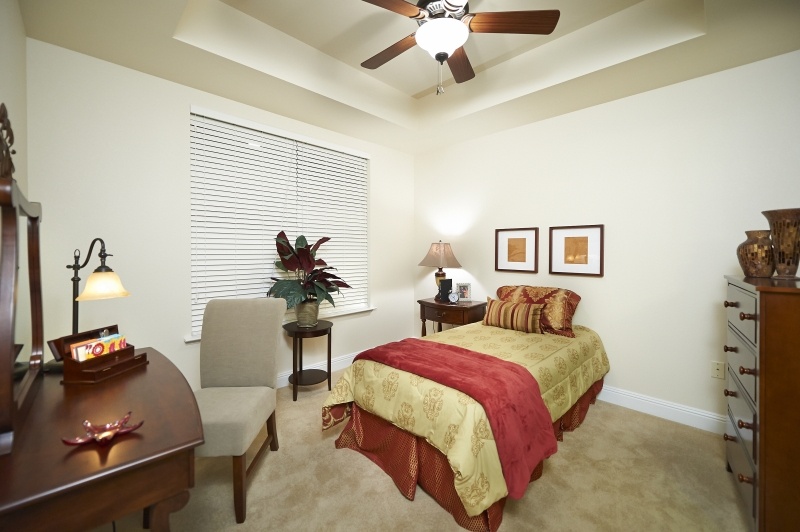 Bedroom of an apartment at The Terraces at San Joaquin Gardens