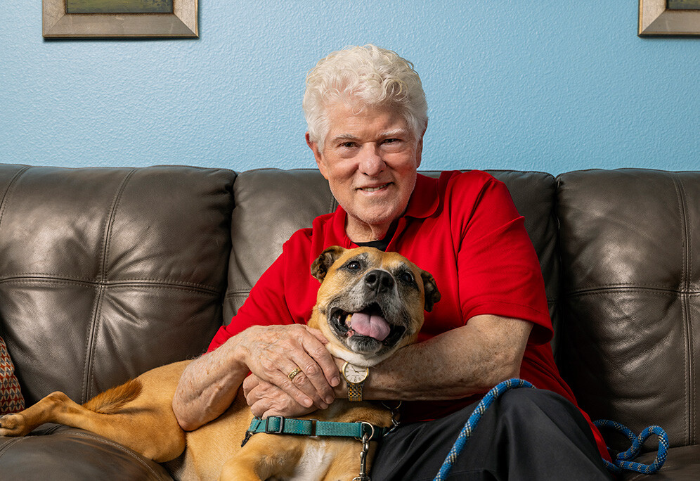 Joel with his dog