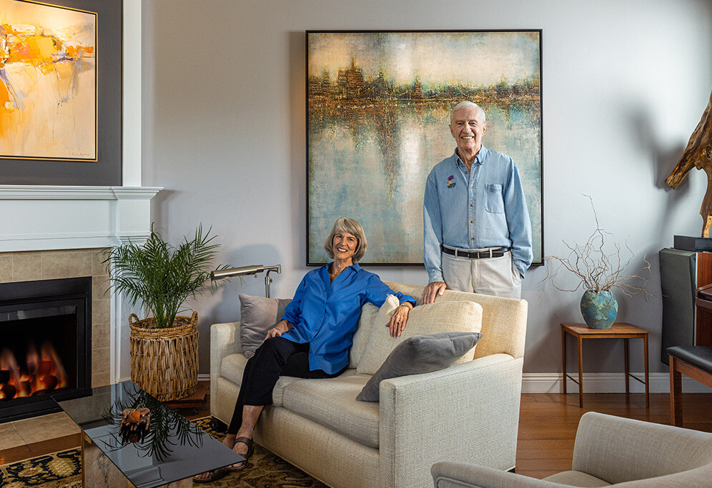 Art and Ann inside the residence