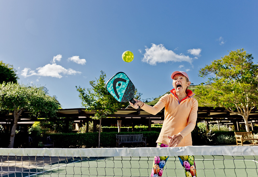 Kate playing pickleball