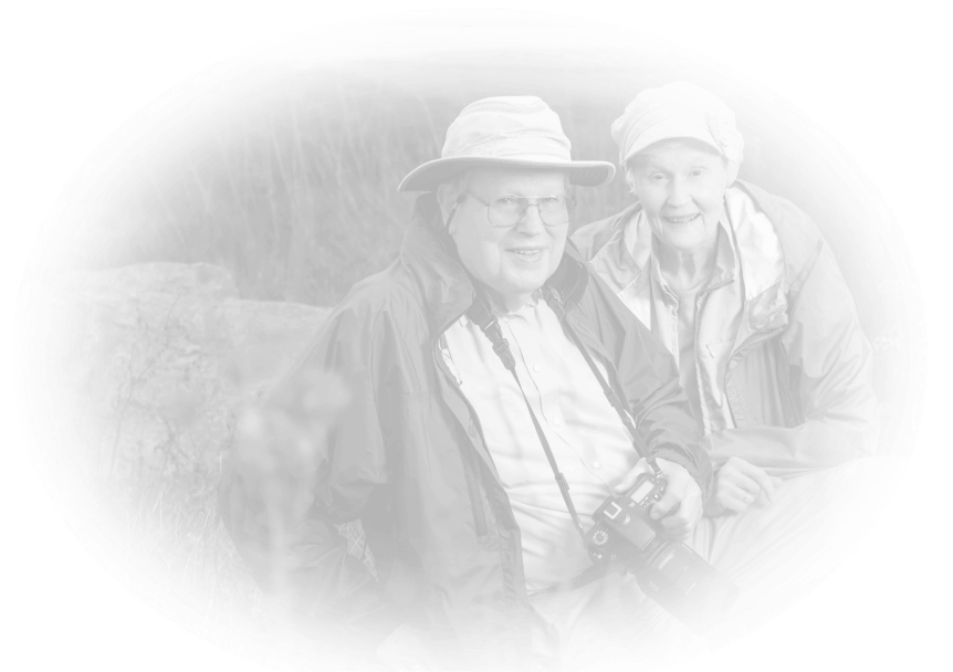 senior couple on a hike