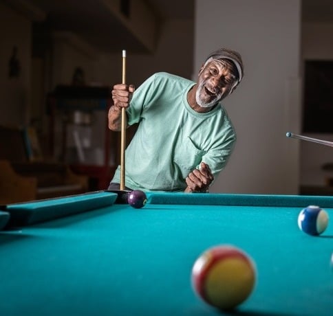 Man playing pool