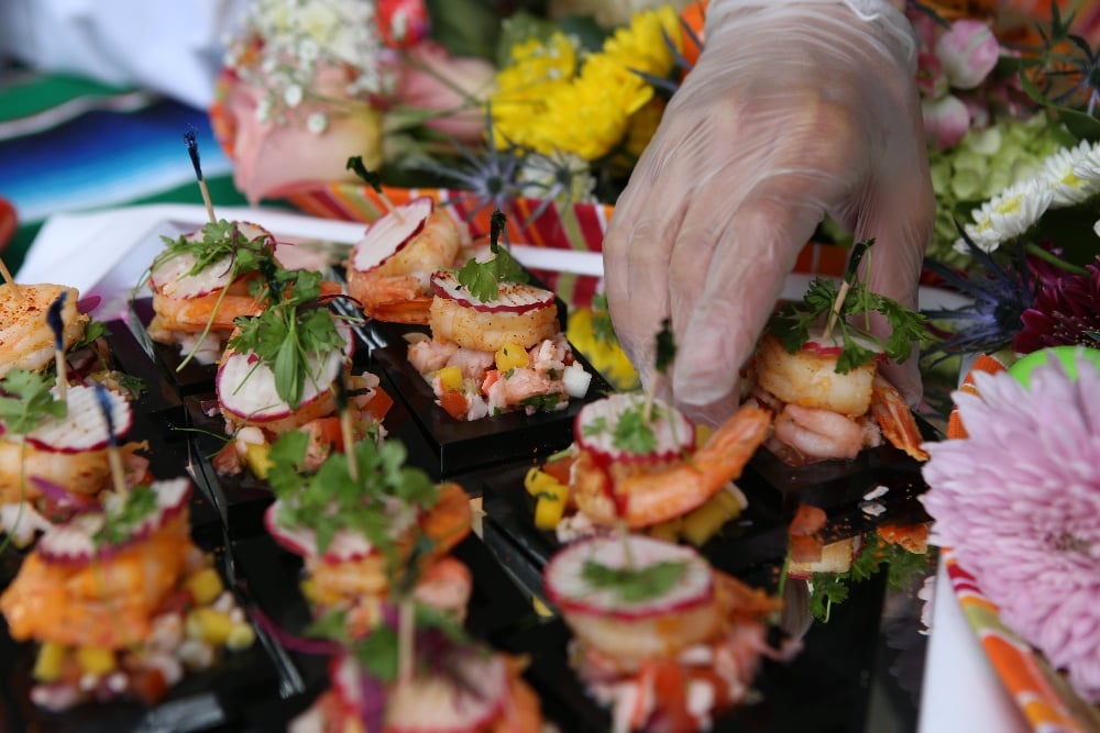 Appetizers on a tray