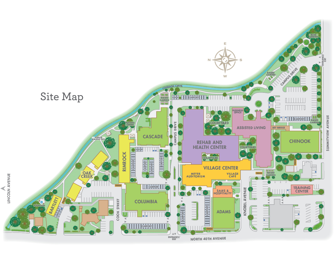 Living Care interactive campus map