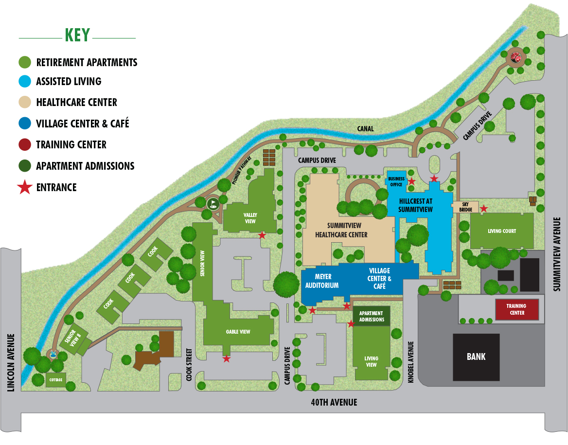 Living Care interactive campus map