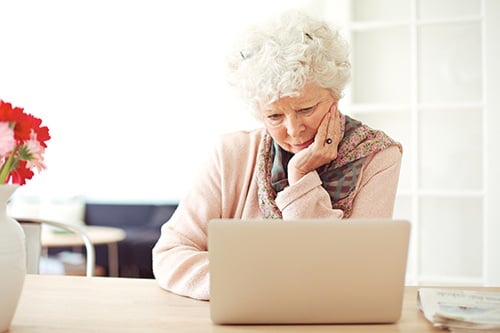 Senior woman on laptop